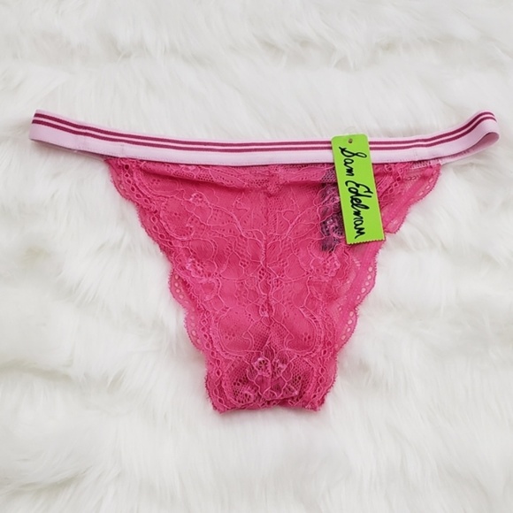SAM EDELMAN Pink Scallop Lace Tanga - Picture 3 of 7